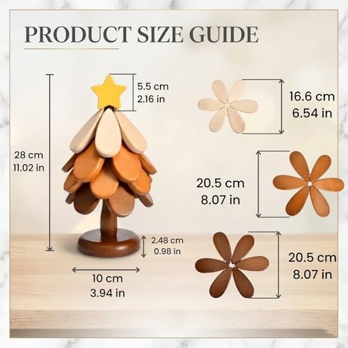 Save 65% on Wooden Tree Trivet Set of 4 for Hot Pots & Plates - Image 2