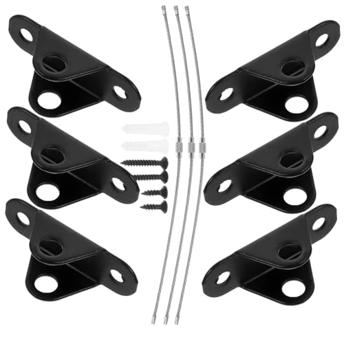 Milisten Furniture Wall Anchor Kit 6 Pieces Secure Straps for Home Furniture Tip Resistant Brackets for Bookshelves Wardrobes Closets Baby Proofing Straps