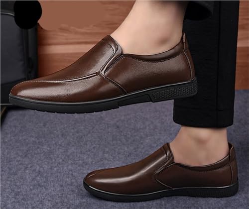 Mens Loafers Leather Dress Shoes for Business Casual Office Work Wedding Comfortable Lightweight Walking Slip On2