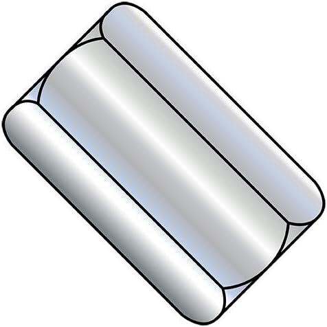 10-24X3/4-5/16 Hex Rod Coupling Nut 5/16 inch Across Flats Zinc (Pack Qty 1,000) BC-101205NCUP by Korpek