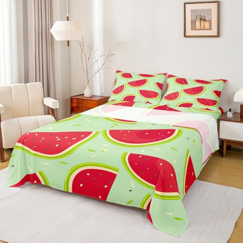 Parure de lit pastèques Manfei lavable et résistante pour lit d'enfant
