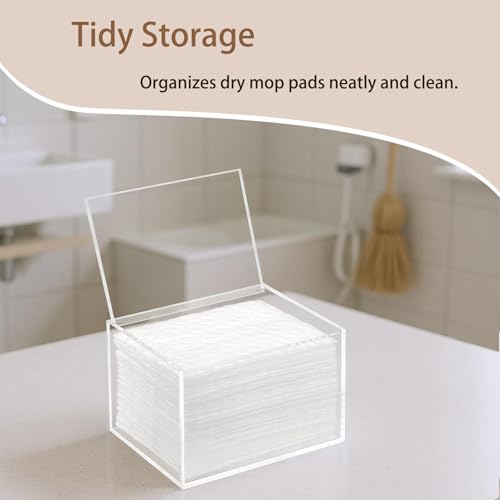 Dry Sweeping Cloths Pad Holder Container Floor Mopping Sheet Box, Clear by DELIPPLY - Used condition - Image 4
