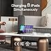 Unitek USB Charging Station for Multiple Devices, Charger Organizer Stand Dock with Dividers, Quick Charge 3.0 Compatible for Smartphone, Tablet, iPad and Other Electronics