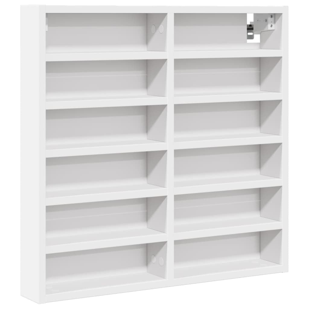 vidaXL Vitrine Cabinet, Wall Mounted Cabinet for Displaying, Floating Cabinet for Living Room, Modern Style, White Engineered Wood — image 1