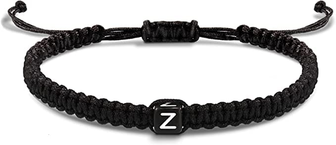 Kaushey loom & craft Letter A-Z Charm Adjustable Bracelet for Women Men Gifts for Her Teen Girl Best Friend Birthday Mothers Day Graduation Dainty Braided Bracelets (V) (B0C58C8W8G) Amazon Price History, Amazon Price Tracker