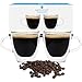 Grosche Turin Double Walled Hand Blown Glass Espresso Cups 70ml, 2.37 fl. oz, Set of 2