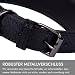 FAVPET Luxus Echtleder Halsband Hund Breit mit QR Code Anhänger, Gepolstertes Hundehalsband Leder Breit, Breites Lederhalsband Hund, Breite Hunde Halsbänder, Welpenhalsbänder Leder (Schwarz, M)