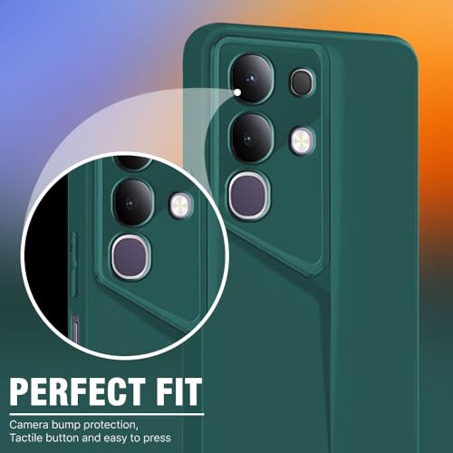 Image of WOW IMAGINE Slim Back Cover for Vivo T4x 5G | iQoo Z10x 5G | Vivo Y31 Pro 5G | Blade Series Ultra Case with Lightweight Design | Camera Protection | Soft Matte Silicone Flexible Mobile Case - Green