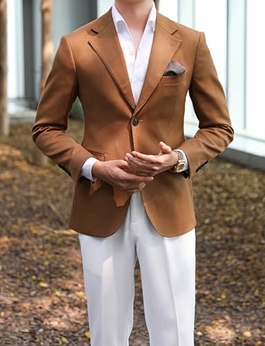 Veste de costume à revers cranté confortable pour gala - 3