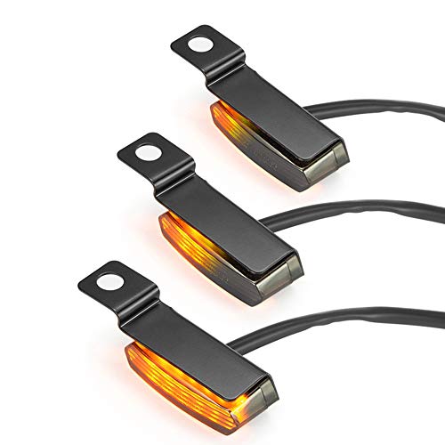 Image of ANKIA 2PCS 12V Universal Motorcycle Mini Flowing LED Turn Signal Indicator Blinker Light Brake Clutch Lever Flasher For Harley Honda Suzuki Kawasaki Yamaha Cafe Racer Cruiser ATV Motocr (Black)
