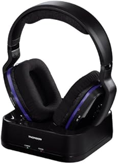 Thomson WHP3311BK-UK Wireless Headphones, volume control, Black
