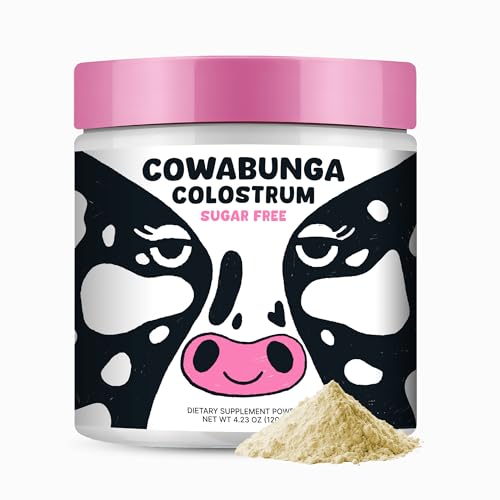 Essential Nutrition, Cowabunga Calostro Bovino - Suplemento en polvo con 120 gramos | Fabricado en EE. UU. | Suplemento de calostro, excelentes beneficios, polvo bovino fácil de...