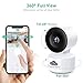 HYPERBITS, Tuya Indoor Smart Home Security Camera 1080pHD 3MP WiFi,Night Vision, pet,Baby Monitor,Motion Tracking,Sound Detection,Built-in Siren,2-way Audio,PAN 360,SD-Slot,works with Alexa&Google Ast