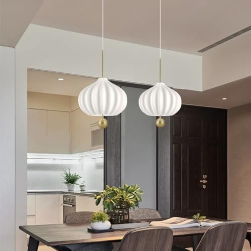 Lámpara colgante de techo con acabados superiores y elegante pantalla de cristal blanco 4