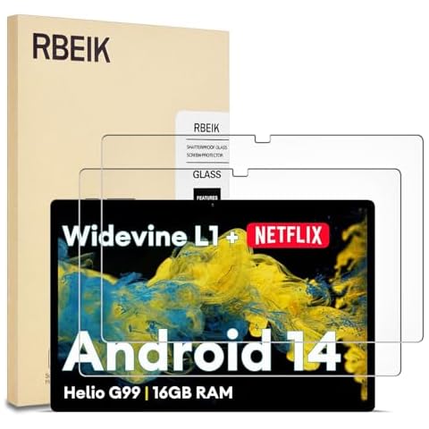 RBEIK 2PACK 9H Hardness Tempered Glass Screen Protector for Headwolf HPad 5 10.5" Tablet Cover