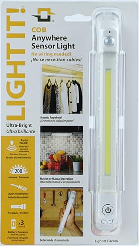 Image of LIGHT IT! By Fulcrum, 30050-308 COB Anywhere Sensor Light, White, Single Pack