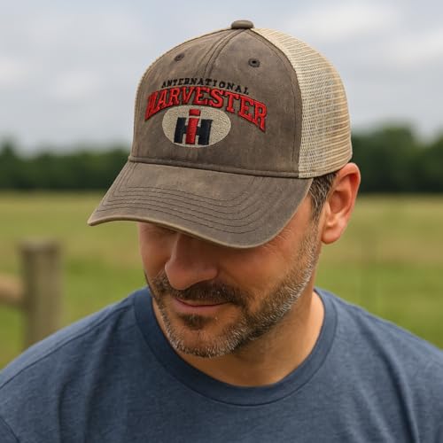 International Harvester Boné masculino ajustável Snapback Trucker – Boné de beisebol envelhecido vin