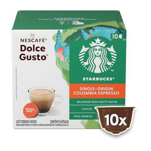 Café em Cápsula Torrado e Moído Espresso Starbucks Single-Origin Colombia Caixa 55g 10 Unidades