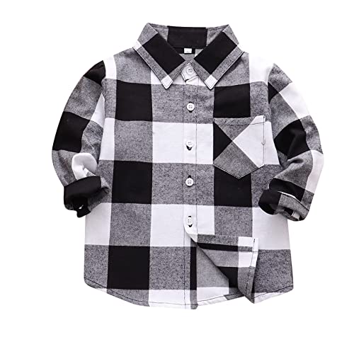Kids Cotton Vintage Striped Shirt Jacket for Boys Classic Fit Jacket Long Sleeve Button Down Boys School Uniform Shirts