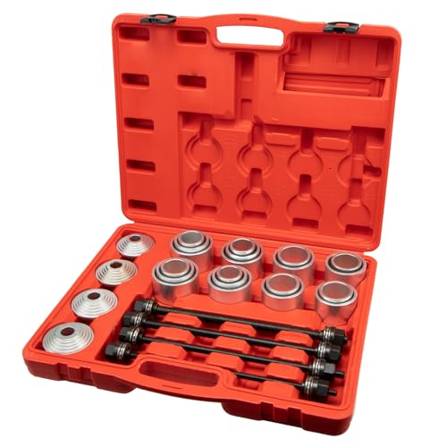 28 Pièces Kit Arrache de Roulement de Roues Extracteur Outil de Roulements Coffret Montage et Démontage Silent Bloc et Universels