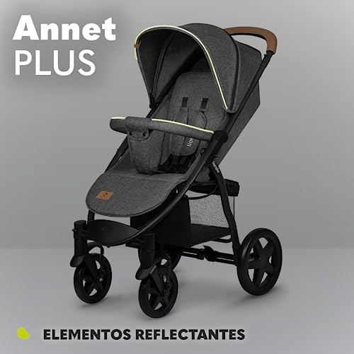 Miniatura 7 de Lionelo Annet Silla De Pase Para Niños Hasta 22 Kg 0-48m Ajuste Del Respaldo Hasta Posición Horizontal Capucha Xxl Plegable Fácil Con Ventana Mosquitera