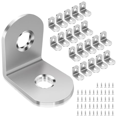 shinfly Stainless Steel L Brackets with Screws Cover