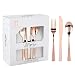 120 Pieces Rose Gold Plastic Silverware- Disposable Flatware Set-Heavyweight Plastic Cutlery- Includes 40 Forks, 40 Spoons, 40 Knives -WDF (Rose Gold Cutlery)