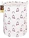 HUNRUNG Large Home Organizer Bin, Storage Bags, Cotton and Linen Clothes Hamper, Foldable & Waterproof Laundry Basket for Bedroom, Bathroom, Baby Nursery, Toy Organizer (Pink Unicorn)