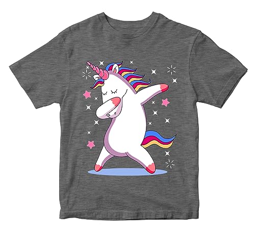 Image of Girls Cool Cute Dabbing Unicorn 100% Cotton Unisex Kids T-Shirt