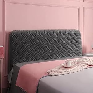 All-inclusive hoes hoofdeinde bed Enkele dubbele hoes Bed hoofdeinde hoes Gewatteerde bed hoofdeinde hoes Elastische hoes bescherming Wasbare hoes voor slaapkamerdecoratie,Black-140x73cm
