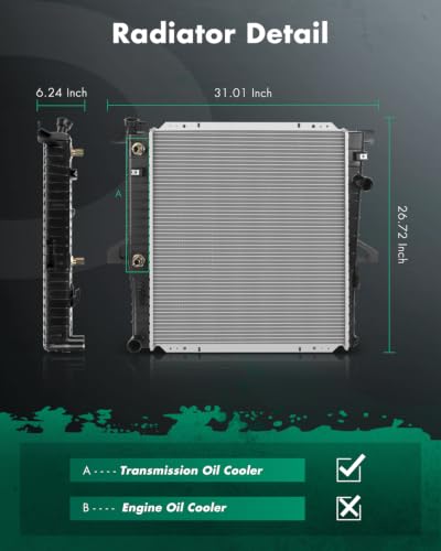 Image of SCITOO Engine Cooling Radiator Compatible with Ford Mazda Mercury
