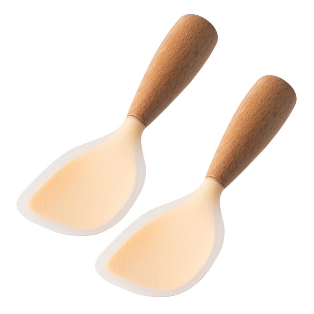 Cucchiaio Riso In Silicone Con Manico Legno - Per Cuociriso E Servire - Foto 5