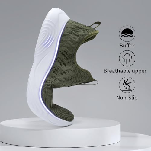 Image of MRIP Mens Slip On Walking Shoes Lightweight Comfortable Gym Workout Running Shoes Mesh Breathable Cushion Fashion Tennis Athletic Casual Sneakers