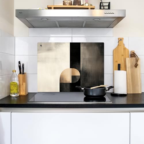 Antisalpicaduras de cocina KitchenYeah negro de 52x70 cm con panel protector de vitrocerámica 3