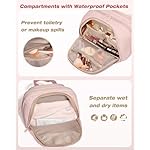 Travel Toiletry Bag for Women, Waterproof Makeup & Cosmetic Organizer with Leakproof Pockets for Bathroom or Vanity Use, Pink - Image 4