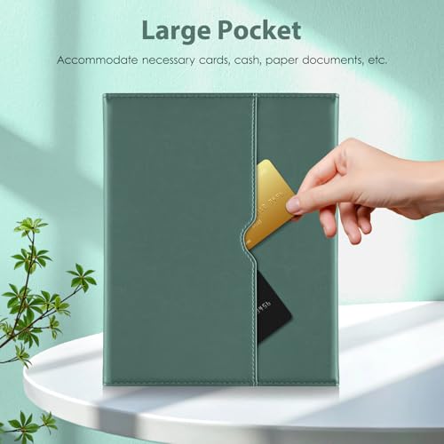 Image of DTTO for iPad 9th /8th /7th Generation 10.2 inch Case 2021 /2020 /2019 with Keyboard, 7 Colors Backlit Wireless Detachable Keyboard Premium Leather Folio Cover with Pencil Holder & Pocket, Midnight Green