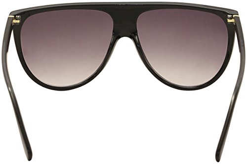 Black With Grey Gradient Lens Fashion Square Sunglasses 61mm4