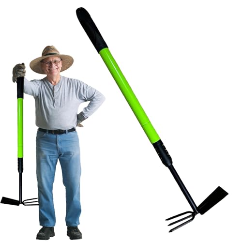 Gartenhacke, Hacke Grubber Gartengerät - Bodenbearbeitungsgerät, Hacke, Gartengerät | Handgabel und Hacke, Gartenrechen, Gartengerät für Gartenarbeit, Jäten, Pflanzen, Lockern des Bodens, Graben