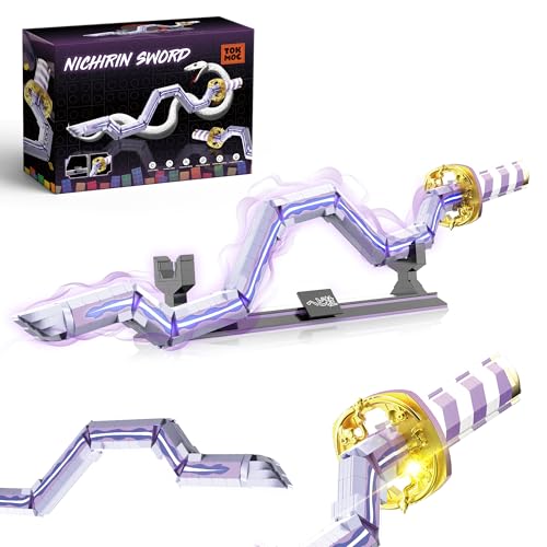 Image of Jorumo Swords Building Sets for Adults, 34in Iguro Obanai Sword Building Block with Stand, Anime Sword Building Toy Katana Gift, 836 Pcs