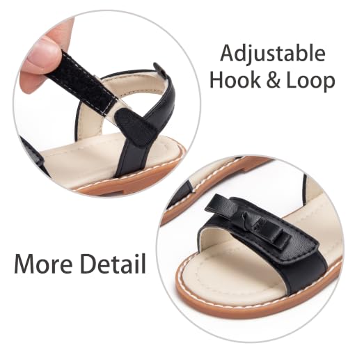 Image of ESTINE Toddler /Little Kid Girls Bow Open Toe Flat Evening Dress Sandals