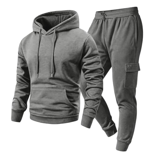 Men Sweatsuits Sets 2 Piece Athletic Casual Fleece Sweat Suits with Pockets - image 2