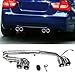 Stainless Steel Car Exhaust For BMW E90 E92 E93 320i 318i Upgrade For M3 Bumper Muffler Tailpipe Exhaust System Rear End Components(Black)