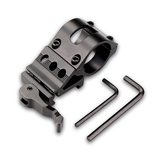 Modkin LED Tactical Flashlight Mount Quick Release Picatinnly Rail Mount (1-inch, Aluminum Alloy)