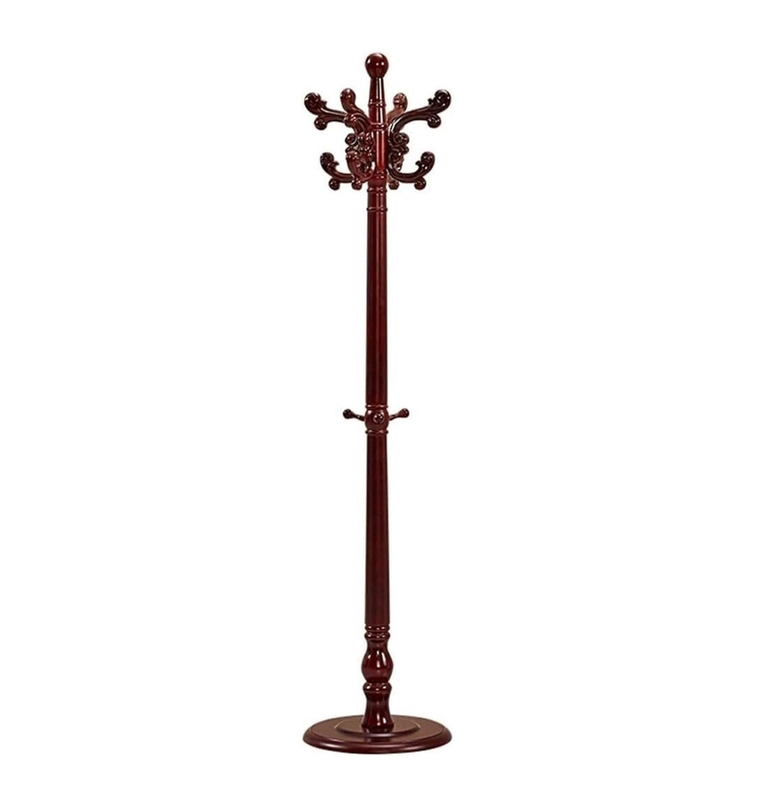 FCXWEVR Coat Rack Coat rack Wooden coat rack, floor-standing hat with umbrella stand, coat rack for the hallway, for hanging scarves at home Coat rack (Color : Brown, Size : 40 * 180cm)