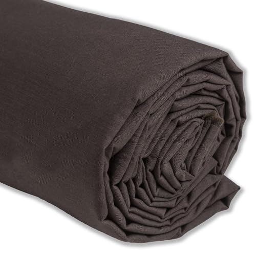 IPEA Tissu en Popeline de Coton Marron – 200 cm x 150 cm – Made in Italy - Coton pour Couture, Vêtements, Doublures, Décoration, Accessoires, Patchwork, – Tissu Toile pour Coudre