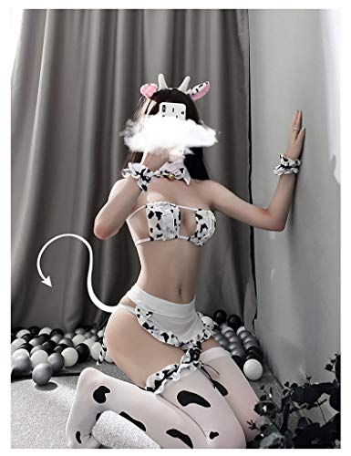 Cosplay Costume Anime Sexy Mini Cow Bikini Lingerie Set Maid outfit Dalmatian Milk Leopard Swimsuit