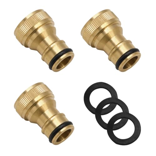 KYLOS Lot De 3 Connecteur De Robinet De Cuisine Universel - Adaptateur De Tuyau - Raccord De Tuyau - Adaptateur De Connecteur D'Eau Pour Robinet De Jardin De Cuisine