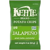 Kettle Brand Potato Chips, Jalapeno Kettle Chips, Snack Bag, 2 Oz (Pack of 6)