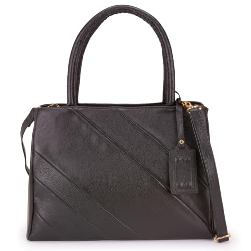 Bolsa de Ombro Estruturada Couro Celina Preto Sifra