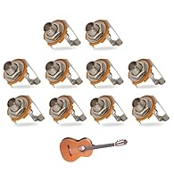 Durable all-metal socket for long-term use: This 6.35mm mono socket is made of solid brass with a nickel-plated surface to ensure long-lasting durability. It is perfect for replacing worn electric guitar parts or upgrading custom audio equipment. Com...